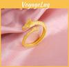 Gold Elegant Plated Dragon And Phoenix Open Ring For Couples In Design Stylish