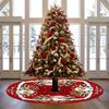 1pc Santa Claus Reindeer Pattern Christmas Tree Skirt - Soft Plush Xmas Decor, Festive Tree Base Ornament for Home/Winter Party