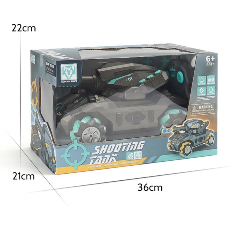 2.4g Remote Control Tank Car Gesture Sensing 360 Degree Rotation Drift Water-bomb Tank Car Toy For