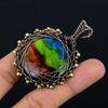 Color Labradorite Pendant Gemstone Handmade Jewelry, 999 Copper Wire Wrapped Pendant, Gift For Wife Jewelry