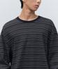 MUSINSA STANDARD Multi-Stripe Relaxed Long Sleeve T-Shirt 4 [Navy]