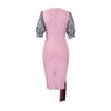 Slit Clothing Summer Women's Sheath Dress Fashion Temperament Printed Patchwork