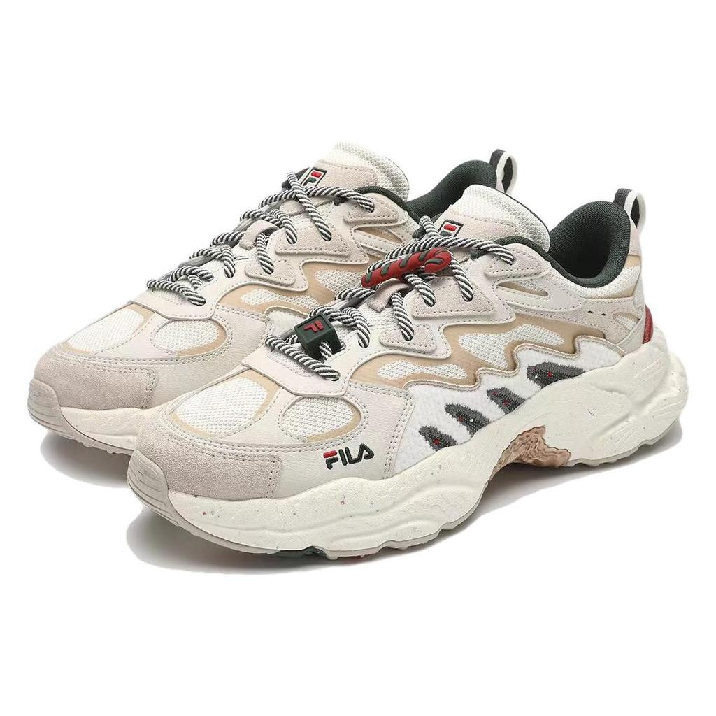 FILA Fern Series Fern Shoes XMAS Fabric Synthetic Leather TPU Comfortable Versatile Trendy Low-Top Dad Shoes Men sneaker Light-Green F12M411120FWL