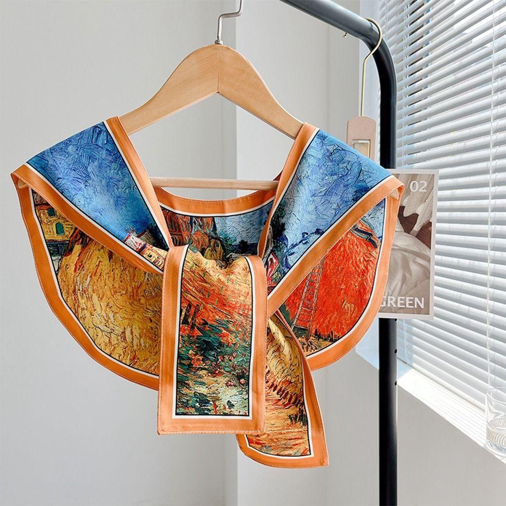 Fashion Scarf Accessories Clothing Accessories Small Shawls Printing Korean Style Scarves Female Shawl Printed Scarf Silk Scarf