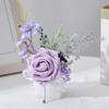 Korsagenblumen Boutonnieren für Hochzeit, Abschlussbälle, Jubiläen, Zeremonien und Strandpartys Weiche künstliche Blumen