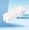 Smart Rectangular USB Travel Power Strip with Multifunctional Socket for Home and Dorm Use