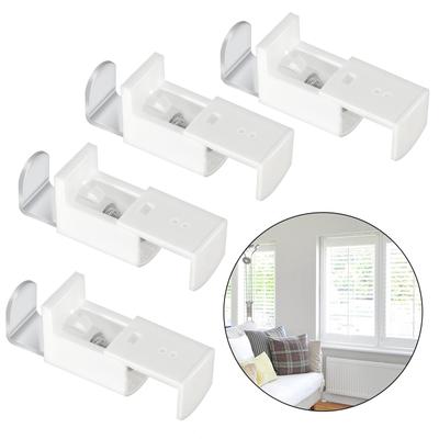 4-teiliges Set Plissee-Halterung, Befestigungszubehör, L-Form, Rollo, Fensterrollo, Klemmhalter, Reparaturteil, Ersatz
