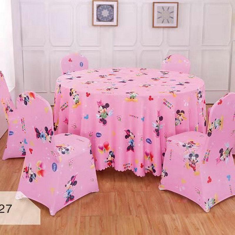 

Чехол на стул для отеля, Чехол на бытовой табурет, Чехол на стул для ресторана, банкетный, с мультяшной тематикой, Универсальный чехол для детского стула, Нескользящий Regular banquet