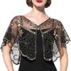 Bling Bling Sequins Poncho Coat Retro Flapper Shawl  Dress Decorative Shoulder