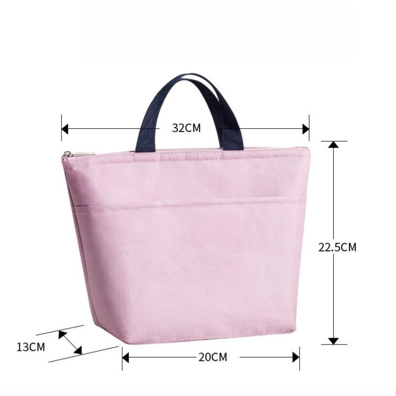 1pcs Waterproof Handheld Lunch Bag Oxford Fabric Picnic Tote Portable Food Storage Bag for Office Lunches Outdoor Picnic Meals