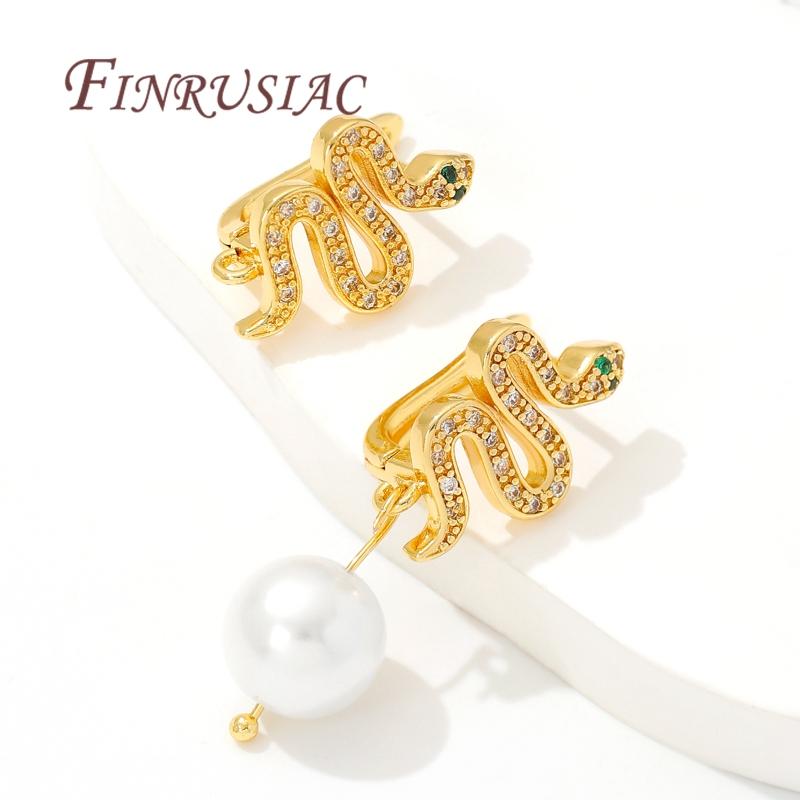 18K Echtgold Plated Zirkonia Inlaid Schlangenohrringe Haken Verschlüsse,Zubehör Für Ohrringe,Ohrhaken Ohrbügel Verschluss Für Ohrringe