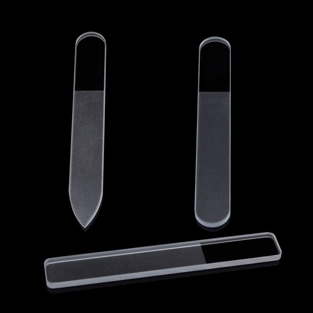 2pcs Nano Glass Nail Files Transparent Sanding Polishing Grinding Nail Buffer Durable File Nail Art Manicure Tool Mini Manicure