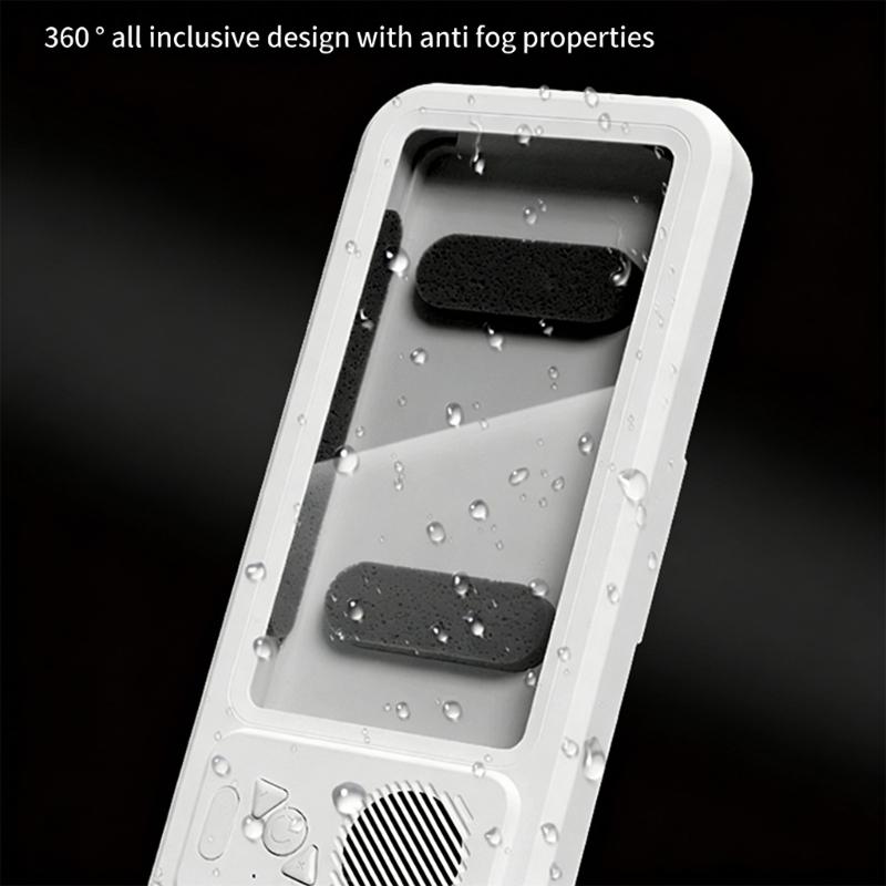 Waterproof Bluetooth-compatible Speaker Phone Holder For Shower With 360°Surround Sound Long Playtimes IPX4 Rate Bathroom Music Box