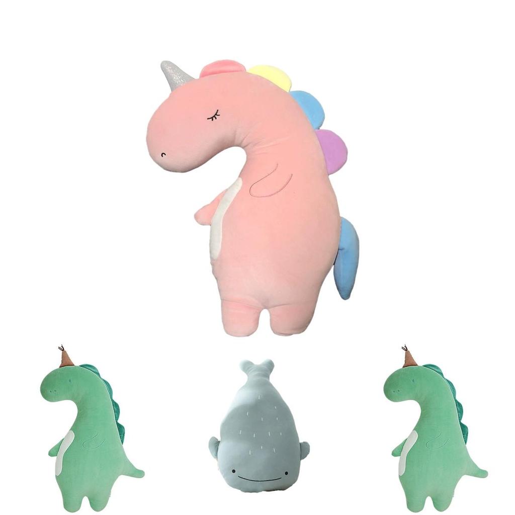 Large Soft Plush Dinosaur Pillow For Kids Cartoon Animal Design Nordic Style 75cm Height