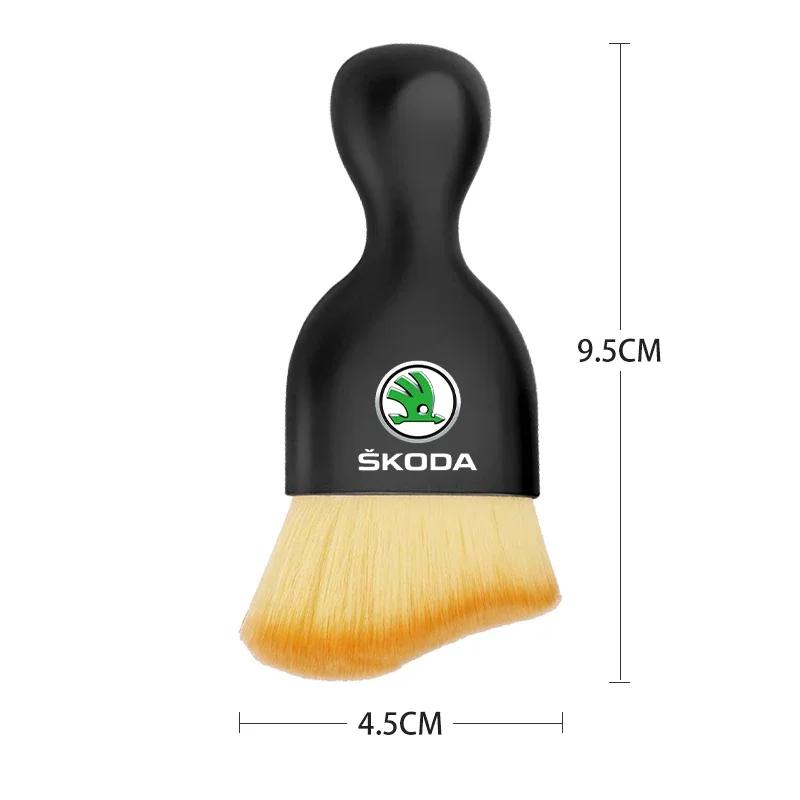 VMAD6 Car Interior Cleaning Tool Air Conditioner Air Outlet Cleaning Soft Brush For Skoda Octavia Fabia Kamiq Kapoq Kodiaq Rapid SCALA