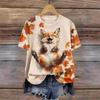 Short Sleeved Summer Thin Vest Women's T Shirt 3D Digital Animal Insect Printed Top