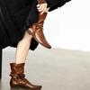 Leather niche polished Martin boots women's autumn and winter Chelsea short boots bow flat-bottomed pleated stacked boots