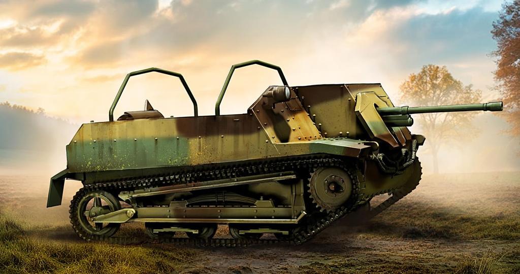 FTF 1/72 Polish TKS-D Self-Propelled Gun with 47mm Gun, Plastic Model Kit PF72117 (Tank)