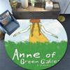 Custom Name,Anne of Green Gables Pattern Round rug,Carpet Rug for Living Room Bedroom Playroom ,Non-slip Floor Mat,Holiday Gifts and Birthday Gifts.