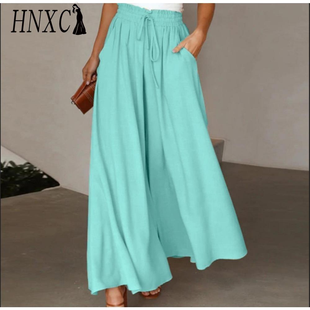 HNXC Damenmode, lässig, einfarbig, bedruckt, Hosen und Caprihosen