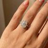 925 Silber Zirkon Wunderschöne Glänzende Ovale Steinringe für Damen Geschenk Verlobung Hochzeit Luxus Hohe Qualität Feiner Schmuck