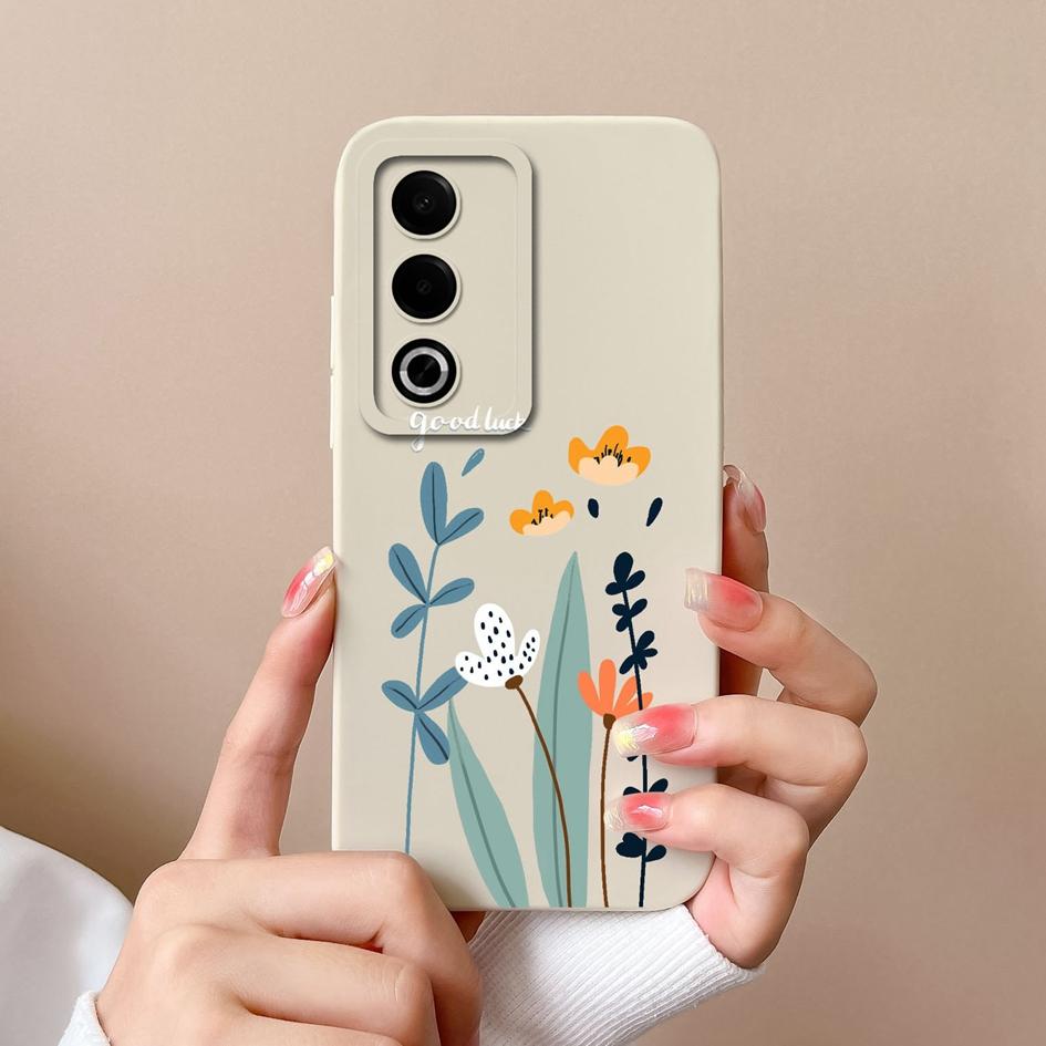 Case For OPPO Narzo 70 Pro Realme P1 Pro A3 Pro Funny Avocado Pattern Covers Screen Protector Liquid Silicone Painted Anti Drop Shell Housing For OPPO