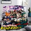 1Pc My Hero Academia Print Flannel Blanket, High Quality Comfortable for All Seasons, Home Decor, Warmth and Comfort, Perfect for Christmas Gifts