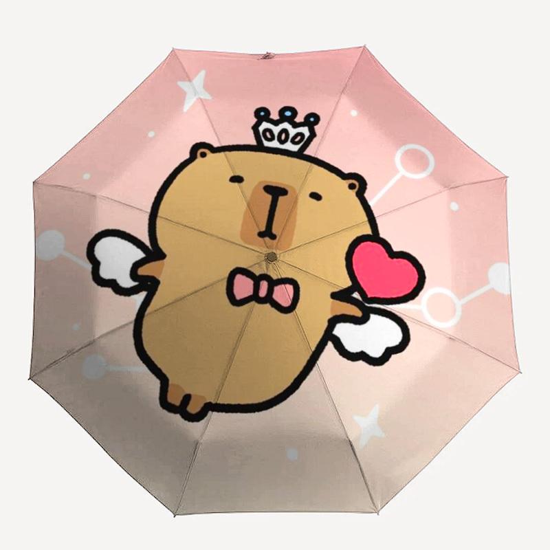 

1PC Cute Capybara Personality Umbrella with 8 Frames, Automatic Open, Durable Frame, Quality Craftsmanship yy250912106