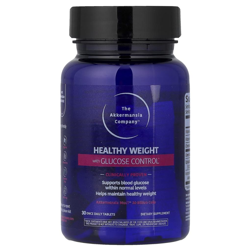 The Akkermansia Company, Healthy Weight Management, Glucose Control, 30 Tablets