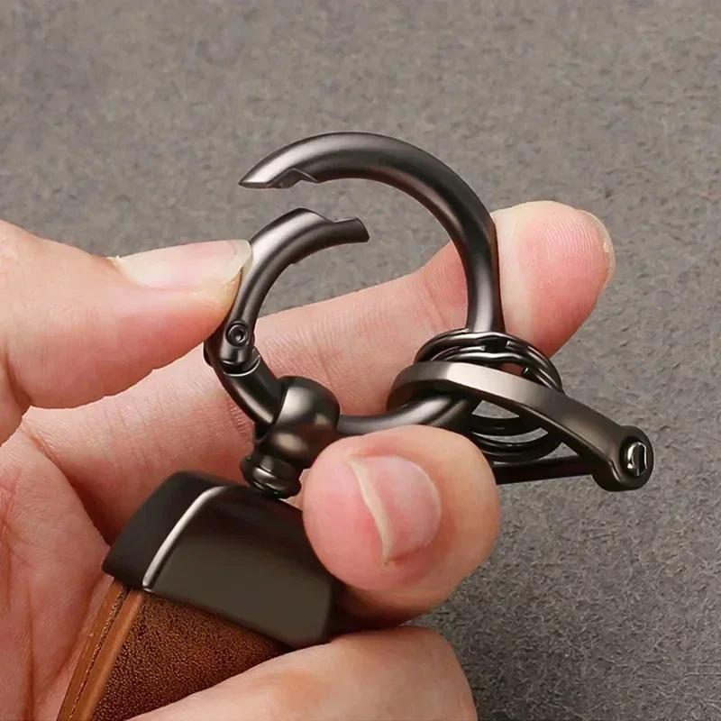 High Quality Car Key Accessories Leather Key Holder Ring For VW GTI Polo Golf Passat Scirocco Tiguan Jetta T-ROC Touareg Touran G444