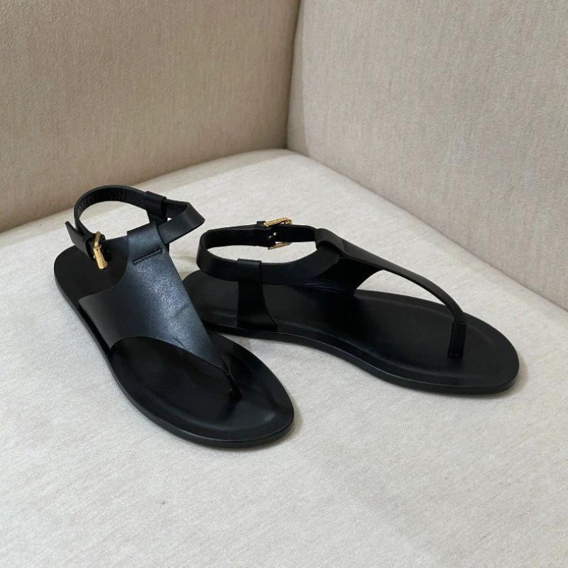 

Niche pinch foot one-word buckle with Roman sandals women s retro bevel cover ugly flat bottom cool slippers women 34 чорний