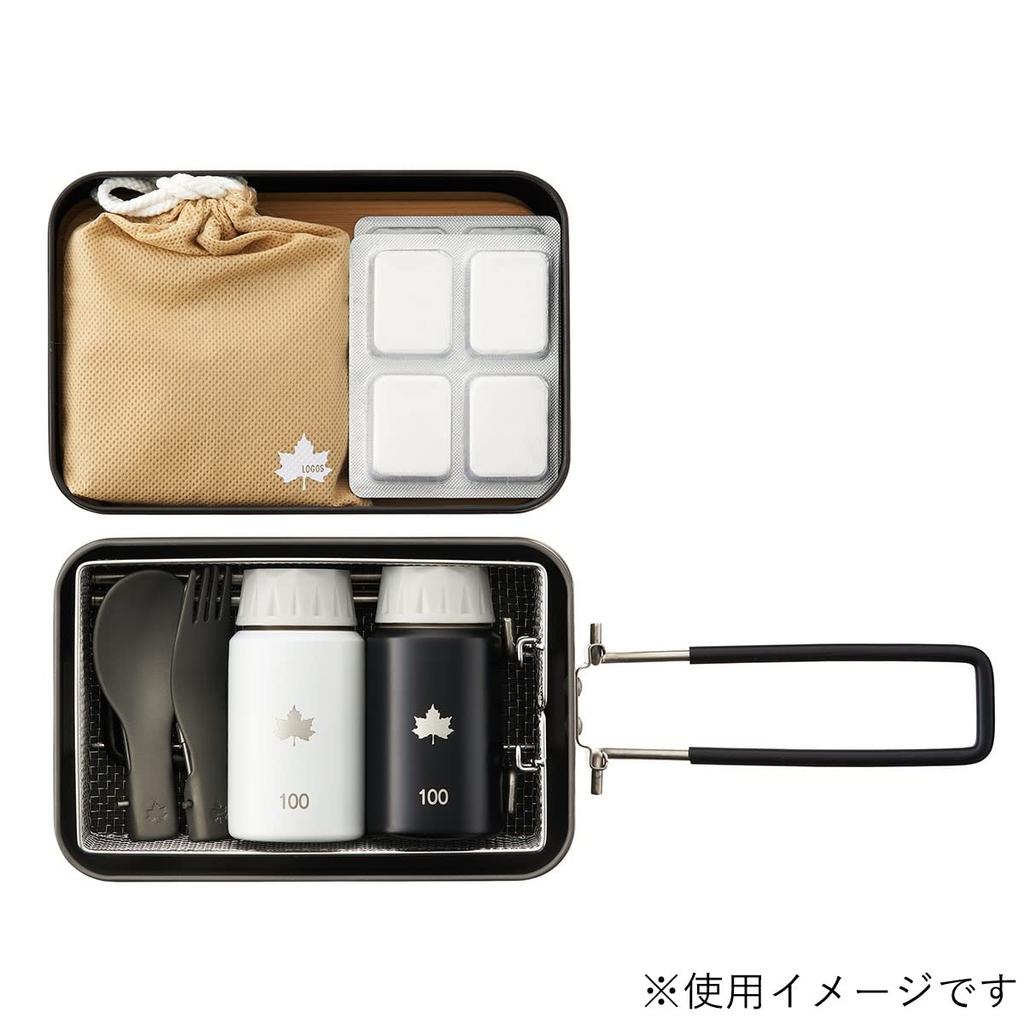 LOGOS LOGOS Stack Female Kit Metal Case Set 88230243 Black Width X Depth X Height Cm & [Female Kit] (Approx.) 19.5 11.5 5.5