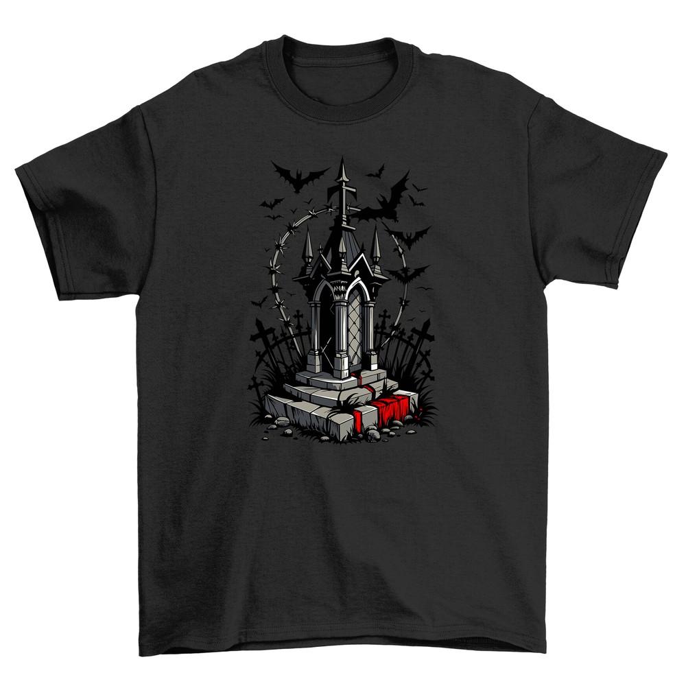 

Gothic_3 Graveyard Vibes T-Shirt - Spooky, Stylish, and Silly! 100% Cotton, Unis 2XL