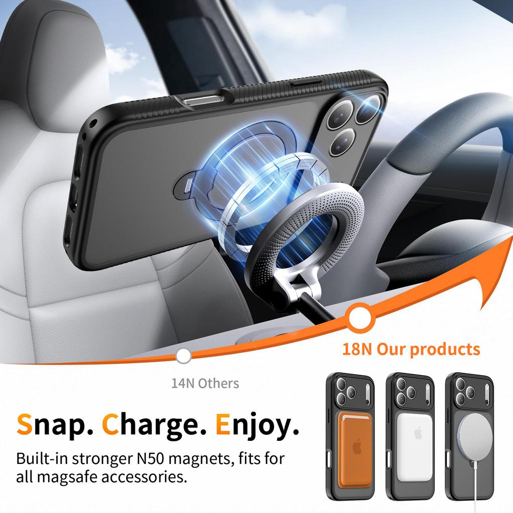 Applicable to iPhone18Promax mobile phone case 18pro/17pro magnetic suction bracket 17promax Apple 17/16