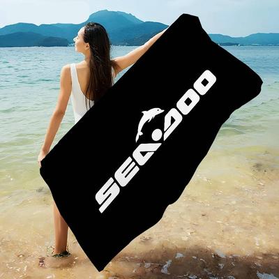 S-Sea D-Doo Seadoo Prosoape Mari de Plajă din Microfibră Prosop cu Uscare Rapidă Prosoape pentru Plajă cu Nisip Prosop de Piscină Pentru Călătorie Piscină Înot Yoga