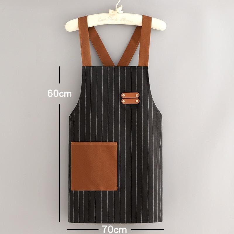 New Fashion Women’s Cotton Kitchen Apron Breathable Anti-fouling Apron for Cooking Cleaning Stylish Outdoor Wear Work Apron