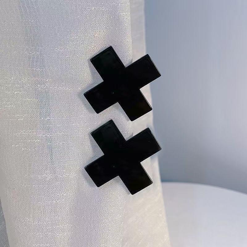 Harajuku Punk Gothic Trendy Diablo Red Cross Hair Clip Medical Creative Cool Spicy Girls Y2k Accessorie Cosplay Hair Pins