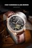 LIGE Men's Tourbillon Waterproof Mechanical Watch with Moon Phase