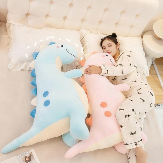 Cute Dinosaur Long Sleeping Pillow Dino Stuffed Animal Cute Couples Sleeping Companion Birthday Gift for Kids