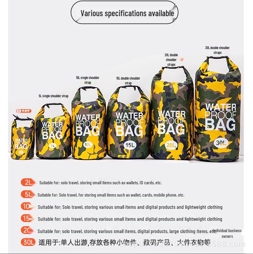 Outdoor Waterproof Drifting Polyester Backpack for Snorkeling and Swimming with Dry/Wet Separation