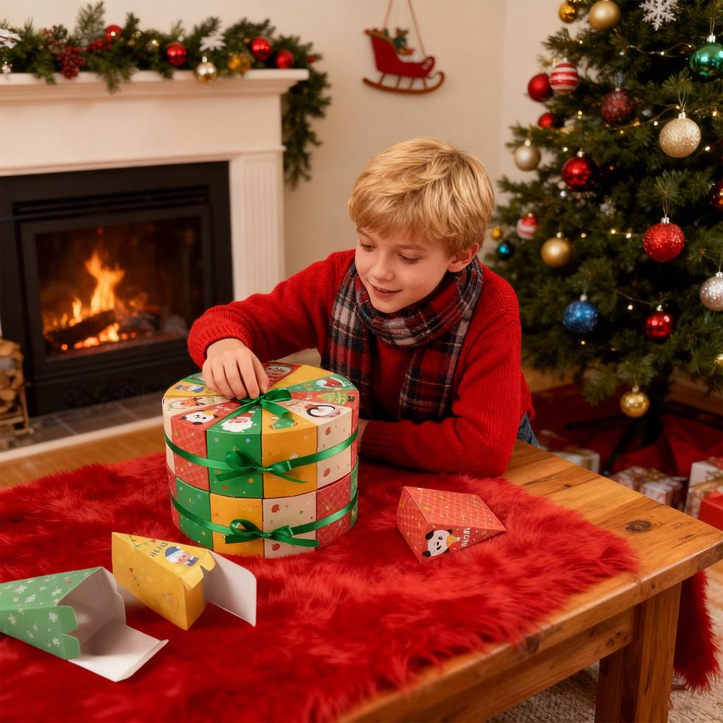 2 Sets DIY Weihnachts-Adventskalender 24 Weihnachts-Leere Adventskalender-Box Zum Mit Grünem Kreativem Karton Nummer Countdown-Box