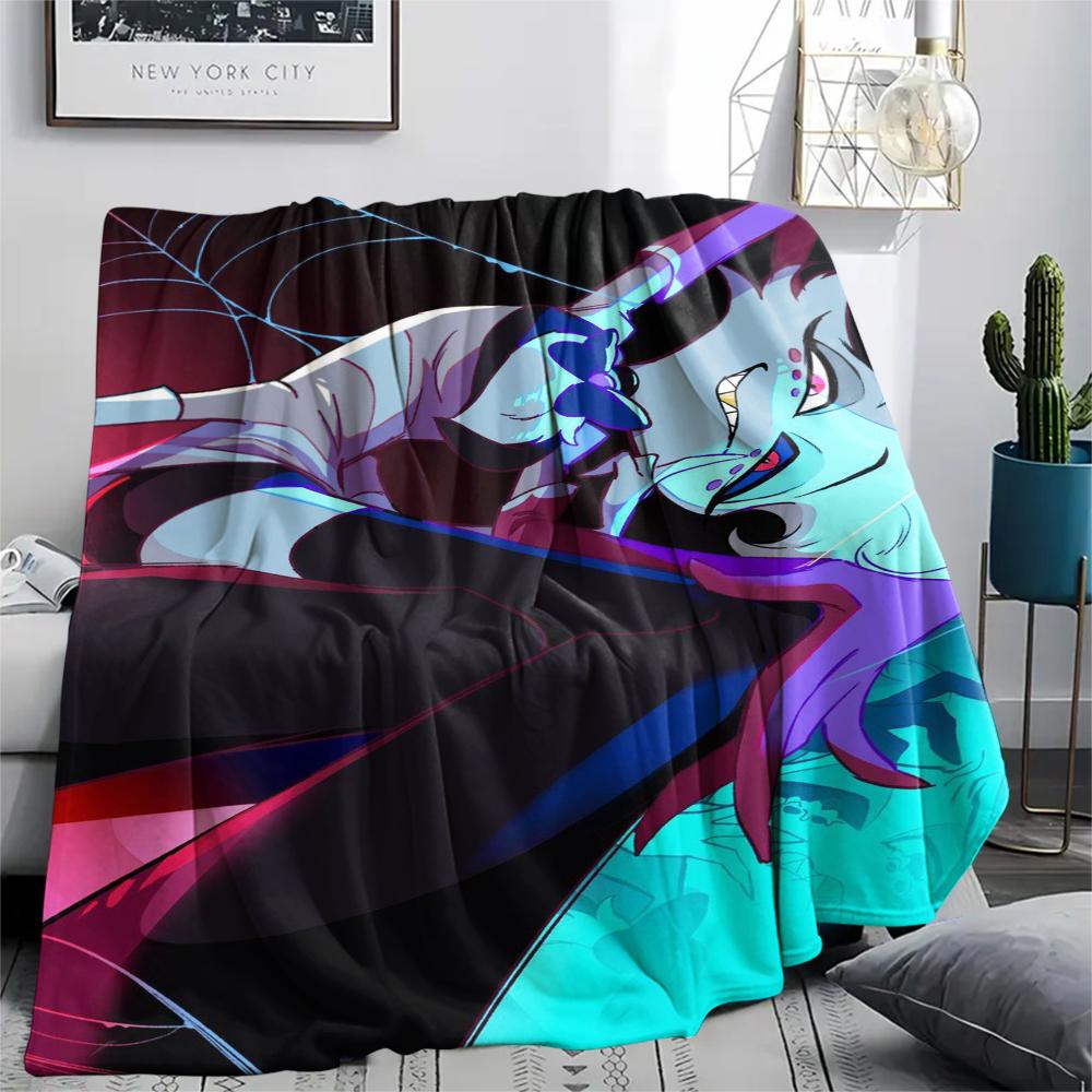 1Pc Angel Anime Print Flannel Blanket, High Quality Comfortable for All Seasons, Home Decor, Warmth and Comfort, Perfect for Christmas Gifts 05