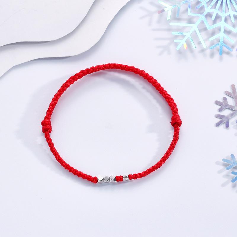 

Парные браслеты на всю жизнь, Мужские и женские браслеты, Пара простых плетеных красных веревочных браслетов