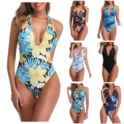 Women's Sexy A  Piece Of Bathing Set Color Matching Swimsuit  One-piece Swimsuit