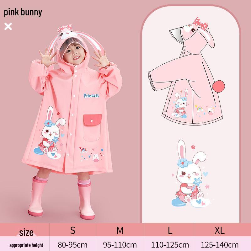 

Kids Raincoat with Backpack Slot for Boys and Girls - Toddler, Kindergarten, and Primary School Sizes Medium