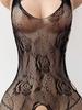 Body Calze a Rete Sexy per Adulti Catsuit da Donna Trasparenti con Cavallo Aperto Body Abbigliamento Rete Trasparente Lingerie Hot Erotica