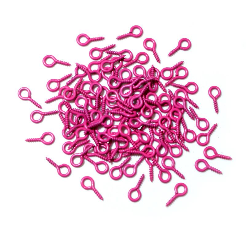 200Pcs/lot 8*4mm Colorful Small Tiny Mini Eye Pins Eyepins Hooks Eyelets Screw For DIY Jewelry Making Supplies Accessories