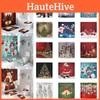4pcs Christmas Shower Curtain And Toilet Cushion Set Cover Mat For Festive Bathroom Decor
