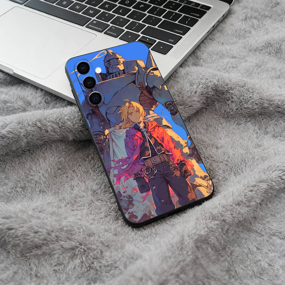 F-A-Fullmetal -Alchemist Phone Case For Samsung Galaxy A73,A71 A72,A70,A53,A52,A51,Soft Silicone Black Cover