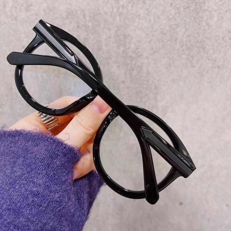 Latest Fashionable Ladies Myopia Eyeglasses Spectacle Frame Frame Oversized Trendy Short Sighted Eyewear Men Ladies Vintage Optical Glasses 0 -4.0